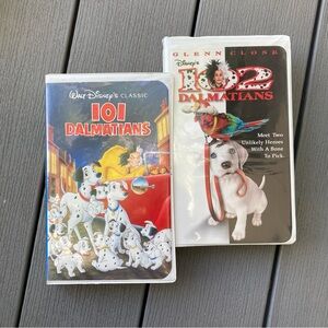 Disney 101 and 102 Dalmatians VHS Collection - Red and Black Covers